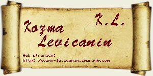 Kozma Levičanin vizit kartica